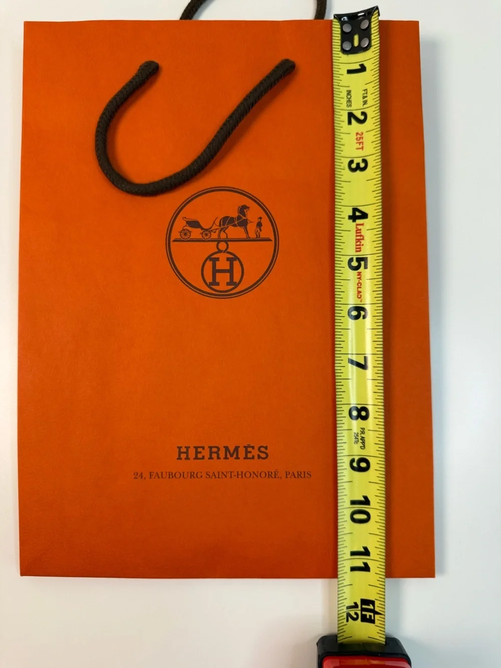 Hermès Orange Shopping Gift Bag Ribbon Luxury Boutique Packaging Set
